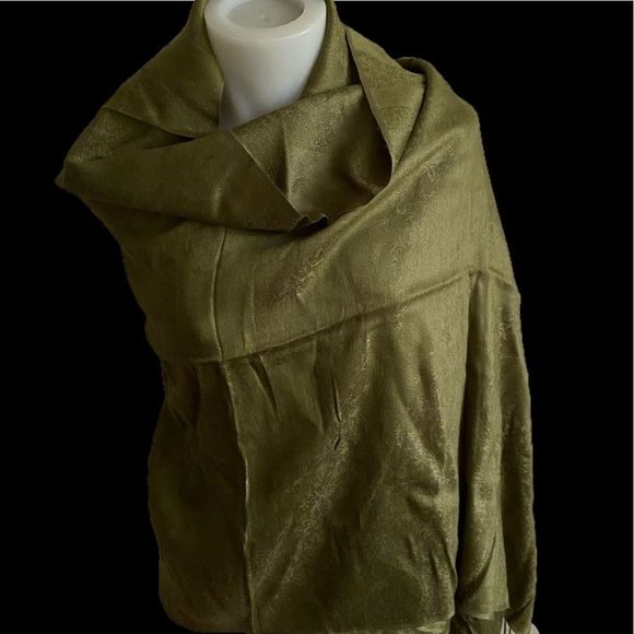 Pashmina Loden green -26x72 modem green - Picture 2 of 6